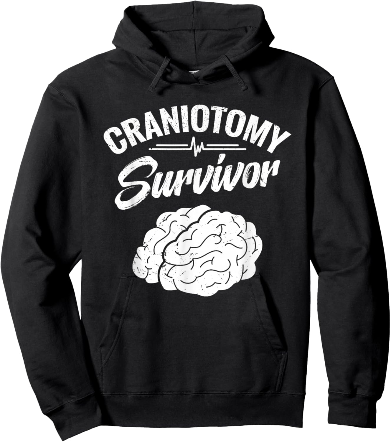 Brain Surgery Recovery Items Get Well Craniotomy Survivor Hoodie - Hoodie | Black