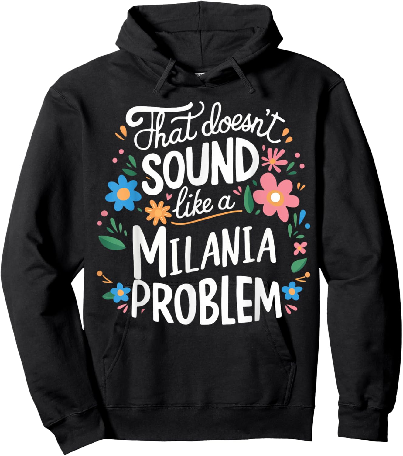 Milania Personalized Cute Girls Milania Name Hoodie - Hoodie | Black