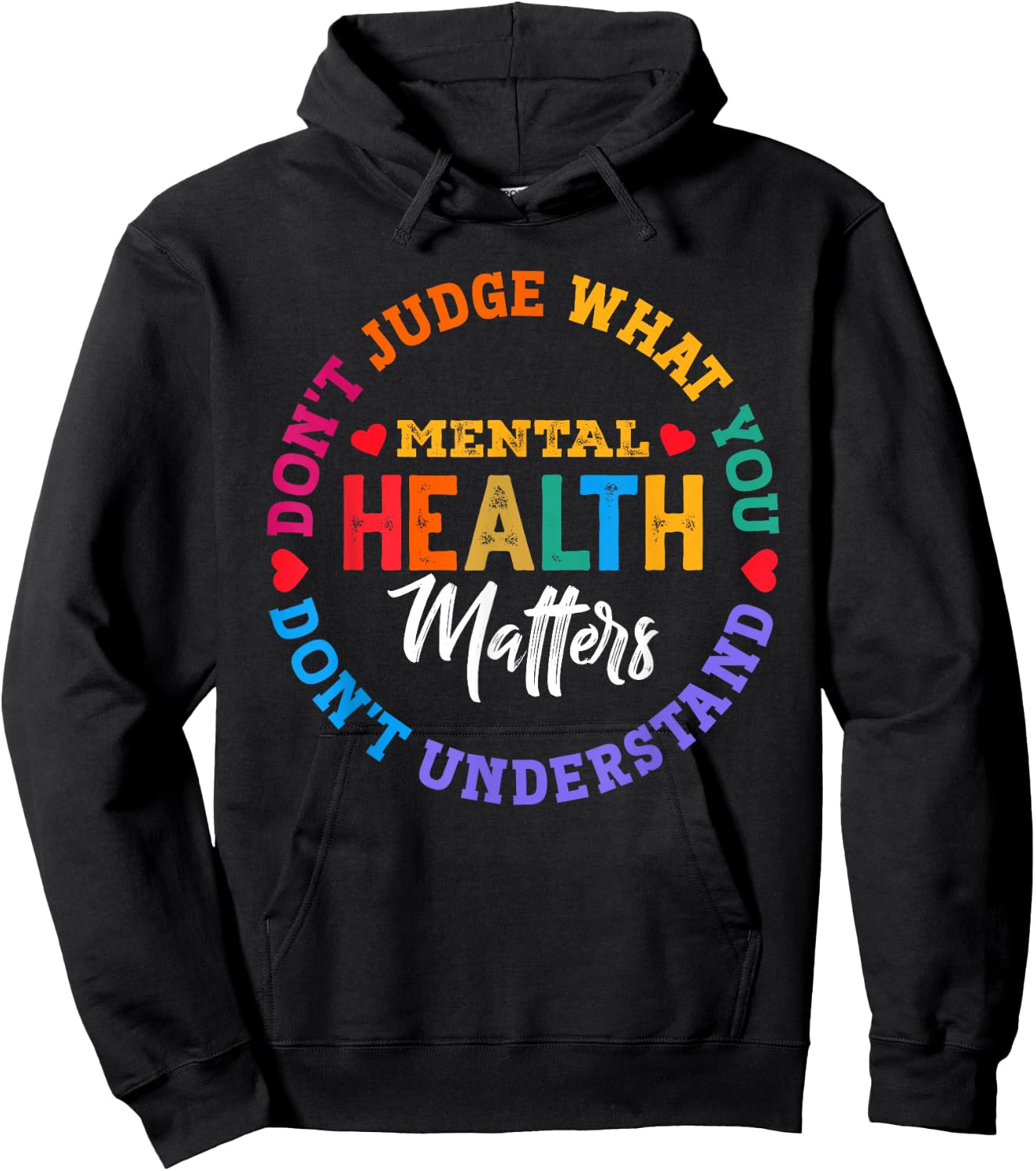 You Don't Understand Mental Health Awareness Green Ribbon Small Hoodie - Hoodie | Black