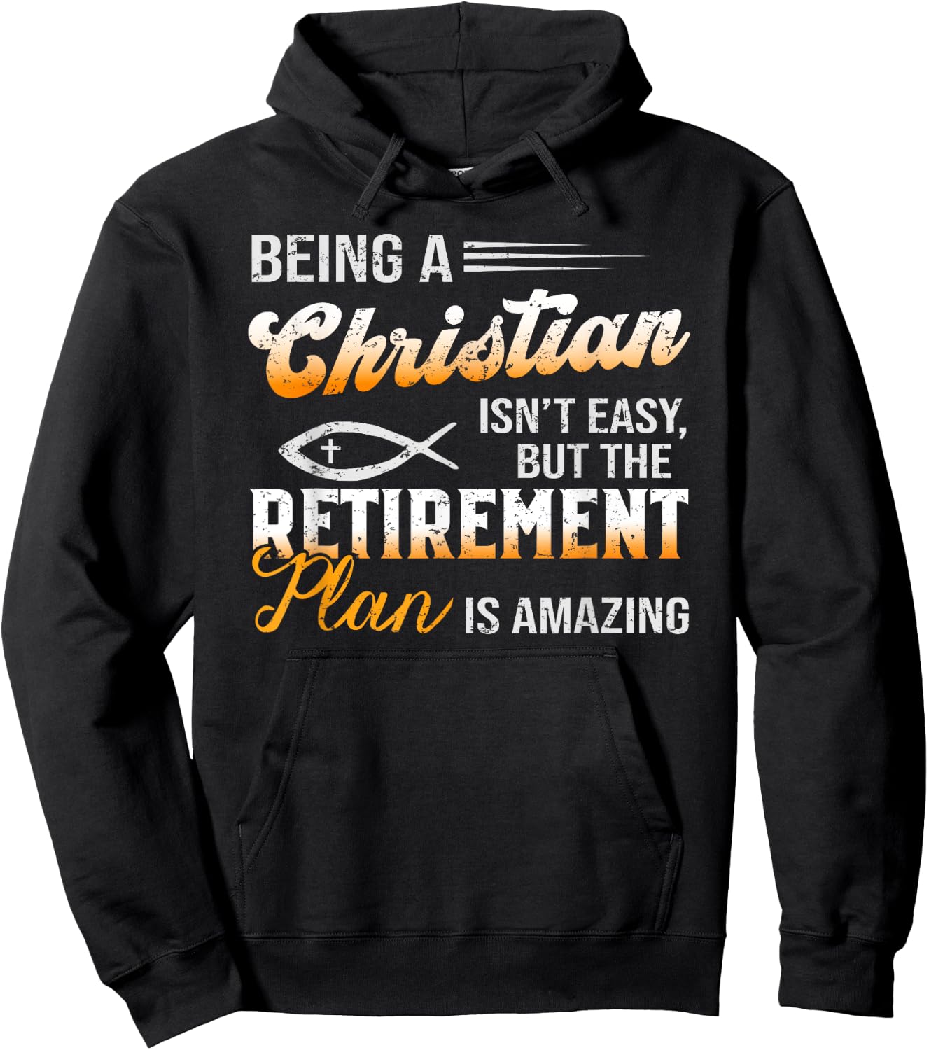 Funny Christian Amazing Retirement Plan Jesus God Hoodie - Hoodie | Black