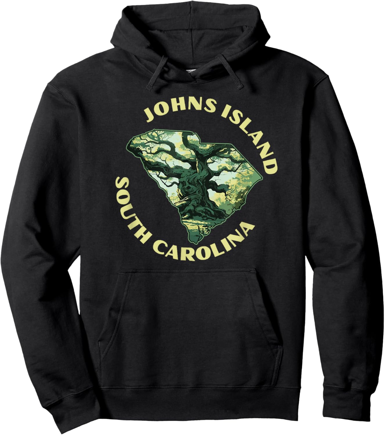 Johns Island South Carolina Angel Oak Tree Hoodie - Hoodie | Black
