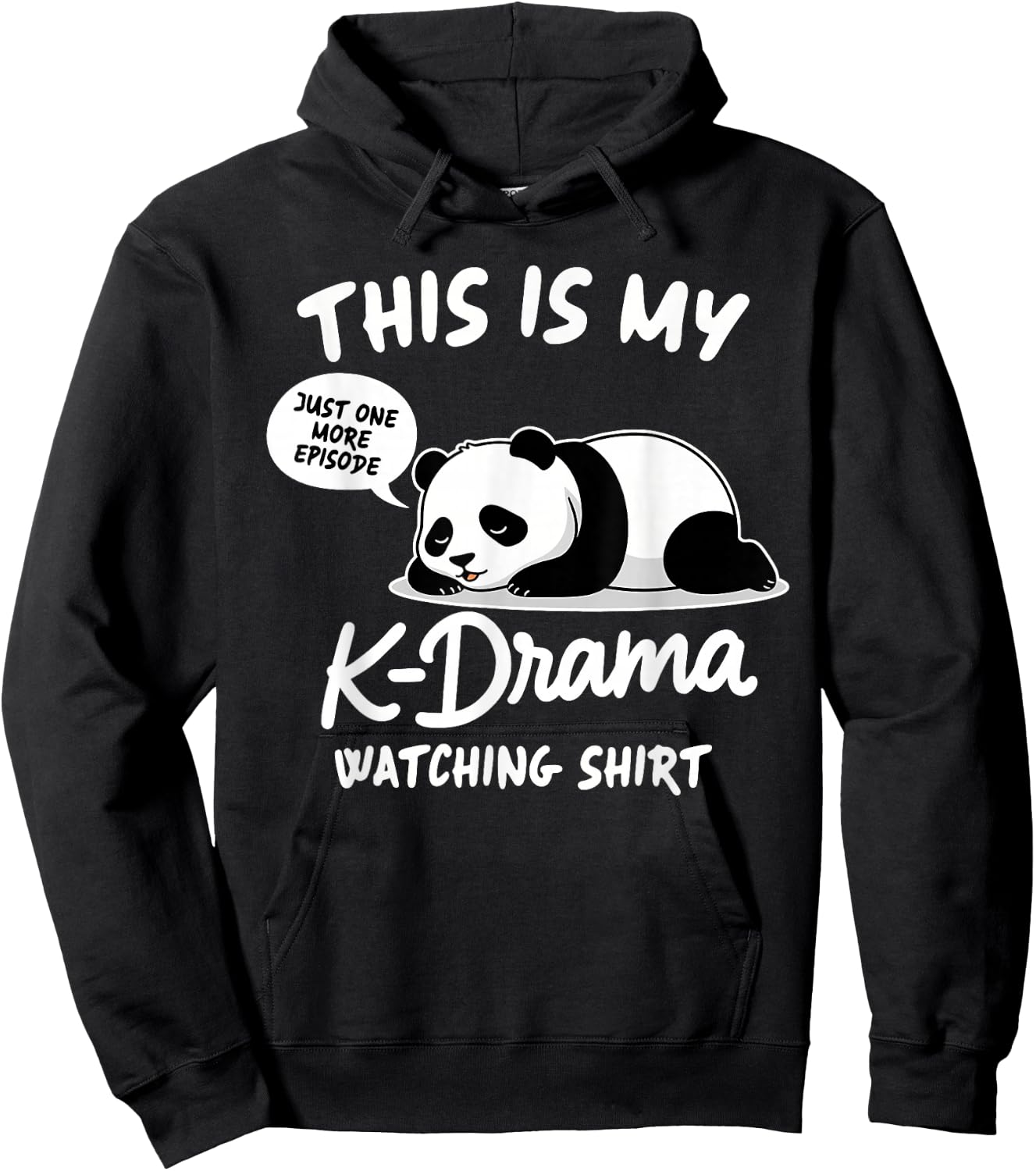 Korean Drama K-Drama Lover Panda This is My K-Drama Watching Hoodie - Hoodie | Black