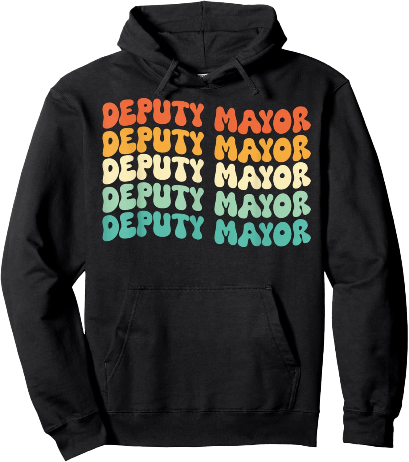 Groovy Deputy Mayor Job Title Hoodie - Hoodie | Black