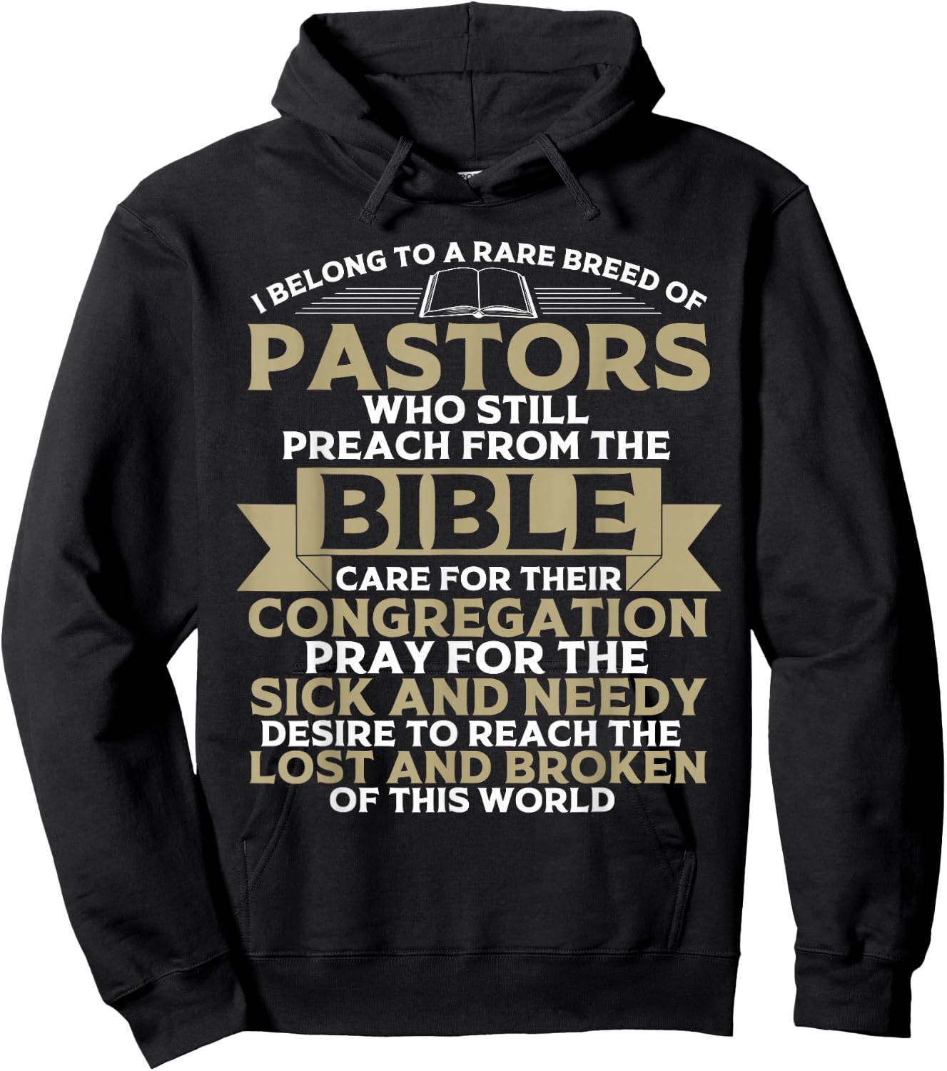Funny Pastor Appreciation Gift Christian Preacher Men Women Hoodie - Hoodie | Black
