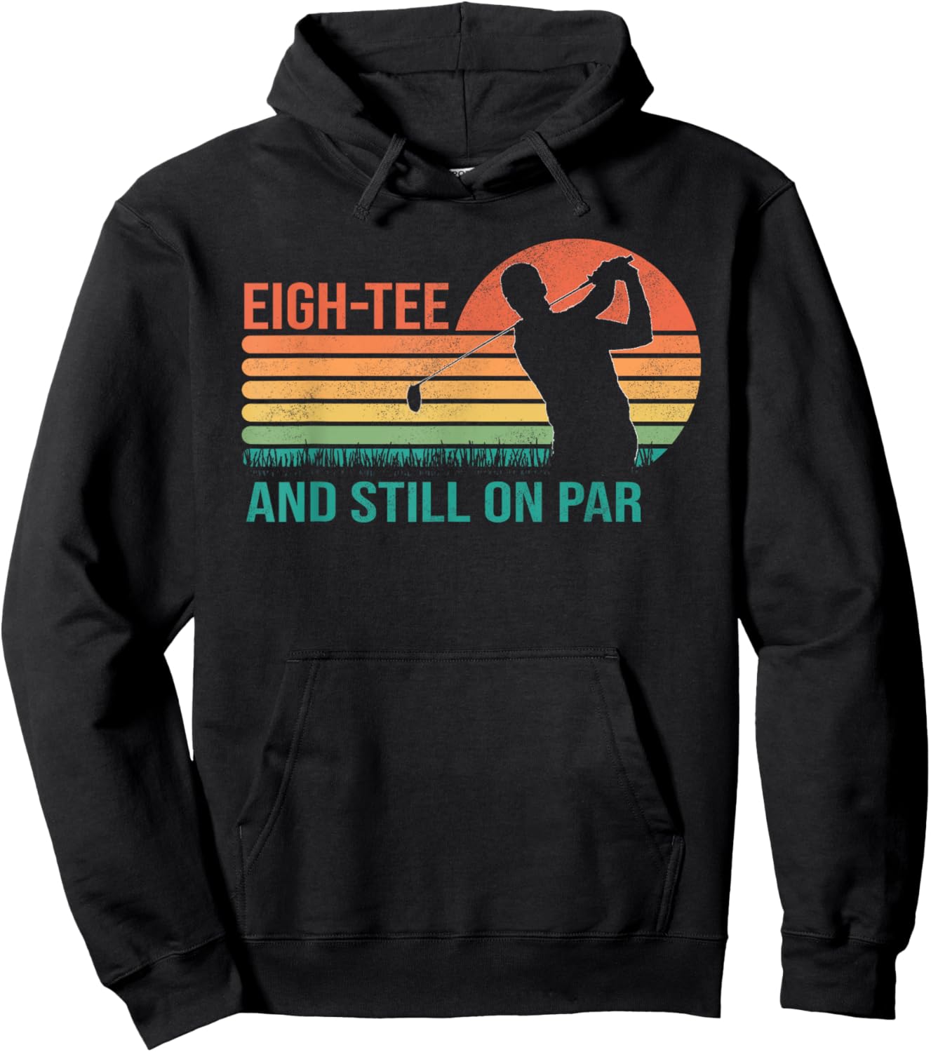 Funny 80th Birthday Golf Golfer Eigh- and Still on Par Hoodie - Hoodie | Black