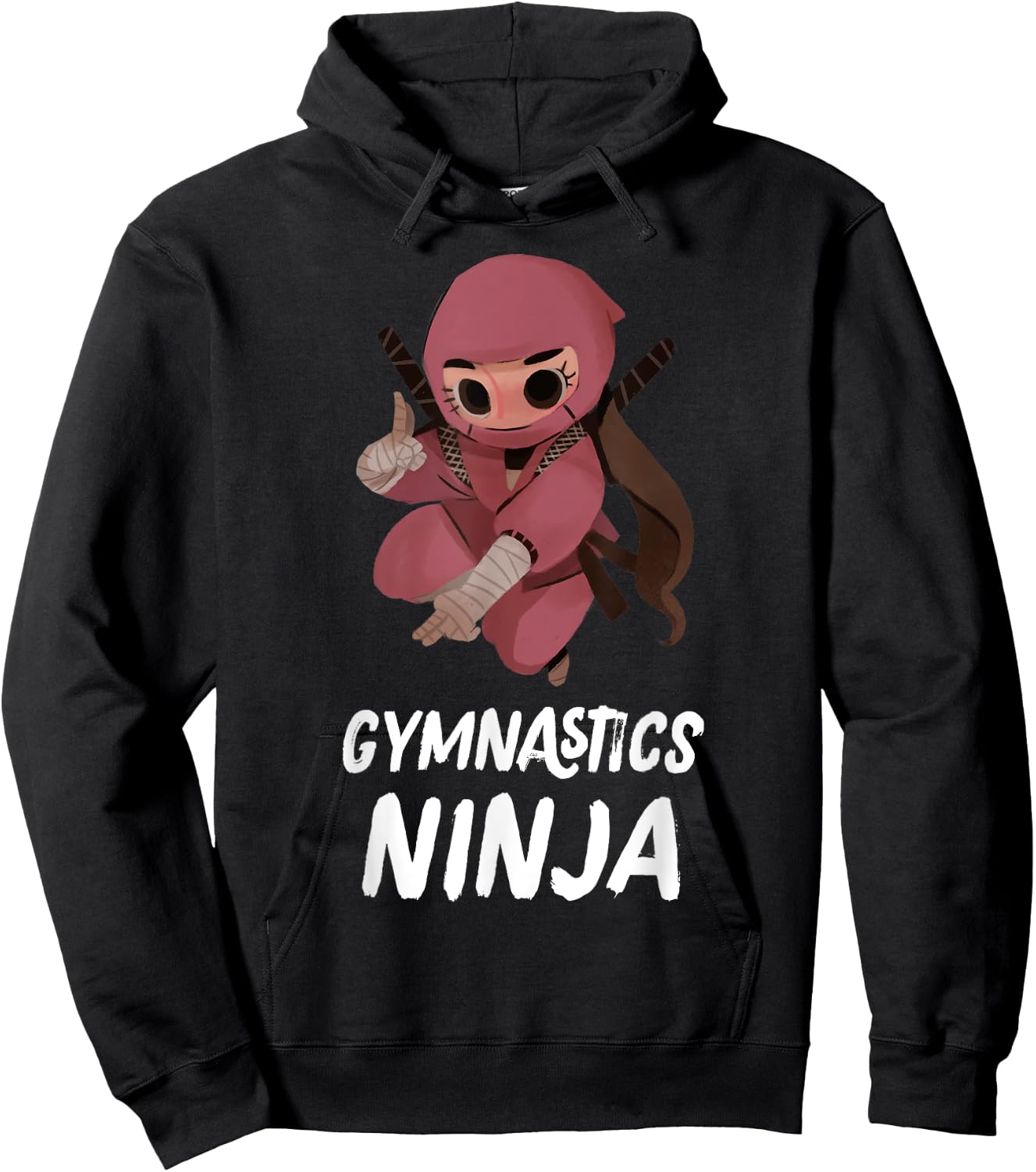 Girls Gymnastics Ninja Funny Sports Hoodie - Hoodie | Black