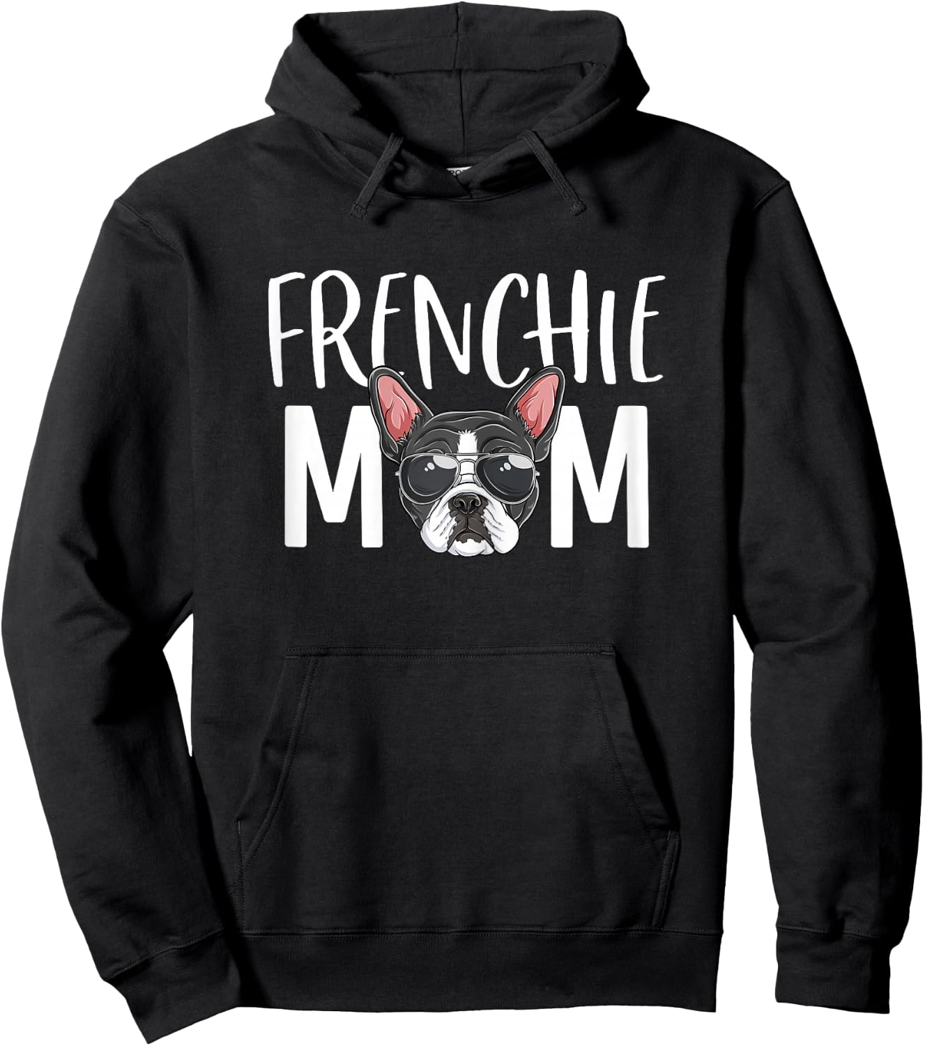 Frenchie Mom Dog Puppy Lover Cute French Bulldog Mama Hoodie - Hoodie | Black