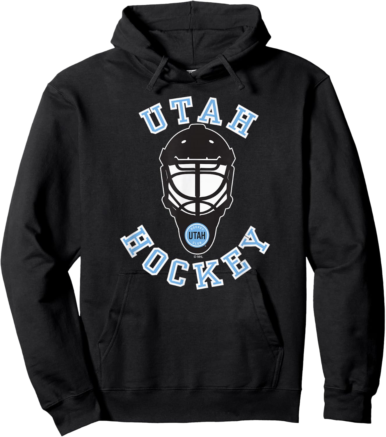 Utah Hockey Club Hockey Mask Dark Heather Hoodie - Hoodie | Black