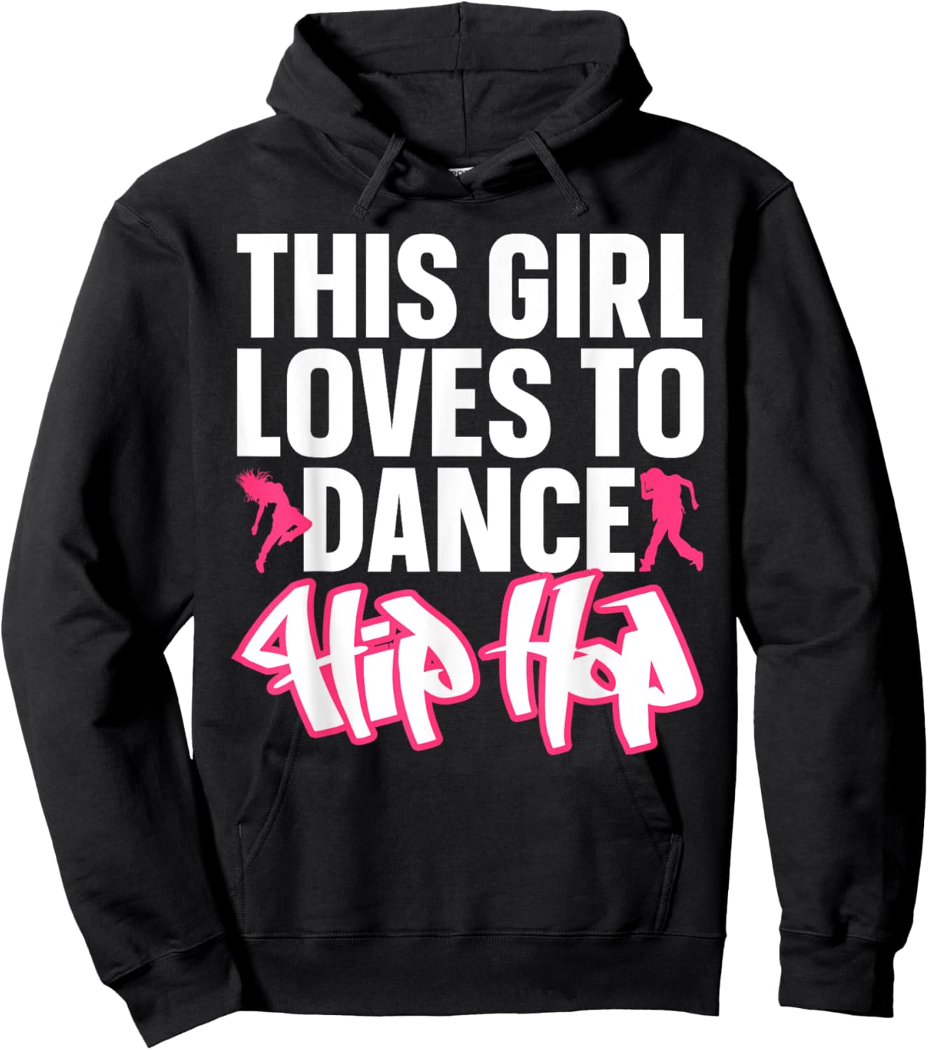 Funny Hip Hop Dancing Art For Kids Girls Women Hip Hop Lover Hoodie - Hoodie | Black