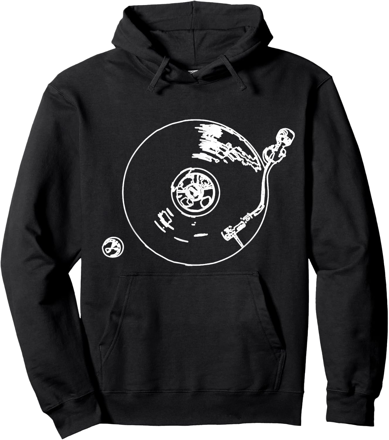 Vintage Vinyl Turntable DJ Disc Jockey Turntable Hoodie - Hoodie | Black