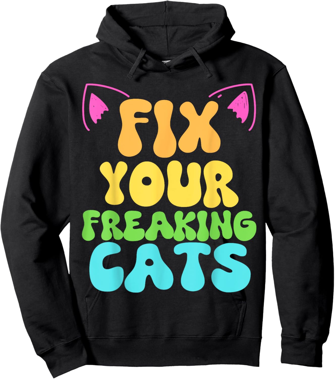 Cat kitten spay neuter rescue shelter feral awareness cats Hoodie - Hoodie | Black