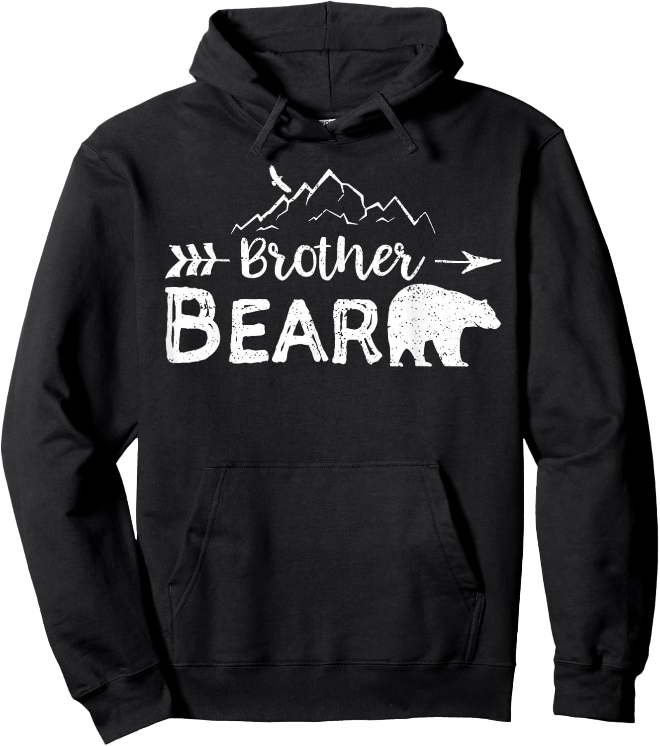 Brother Bear Shirt Matching Family Mama Papa Bear Camping Hoodie - Hoodie | Black