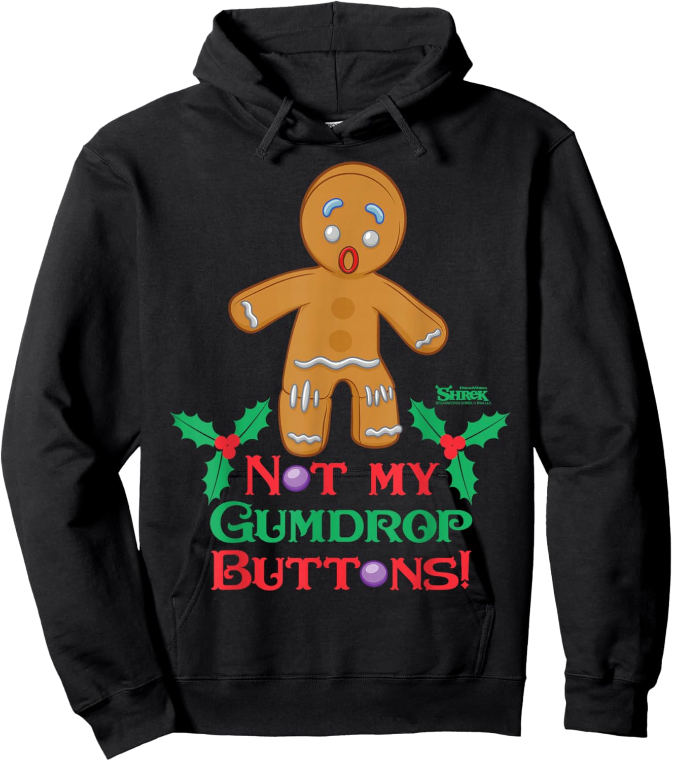 Shrek Gingy Not My Gumdrop Buttons Hoodie - Hoodie | Black
