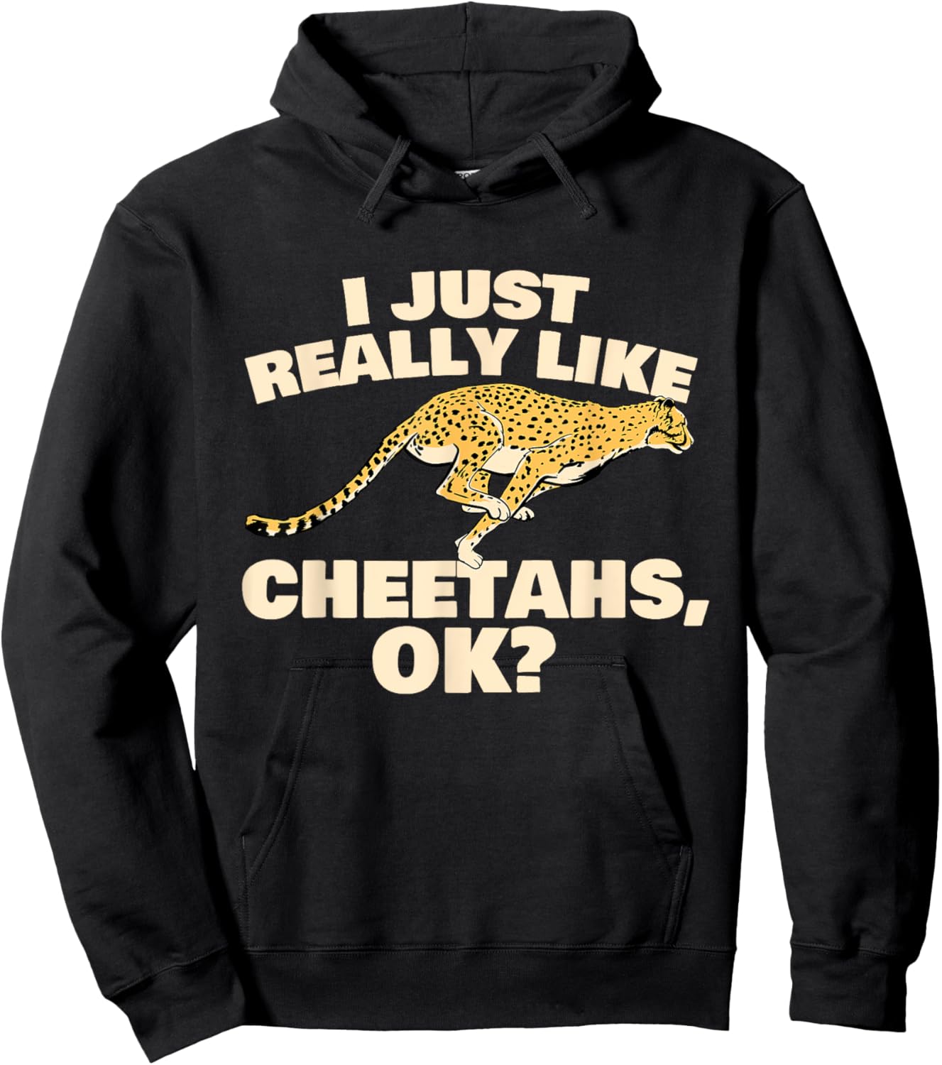 I Just Really Like Cheetahs - Safari Animal Lover Zoologist Hoodie - Hoodie | Black