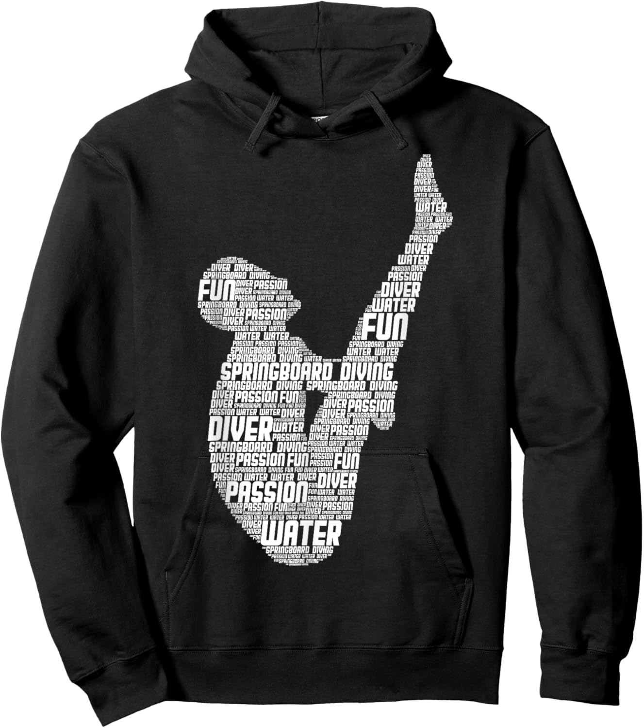 Springboard Diver Springboard Diving Platform Diving Hoodie - Hoodie | Black