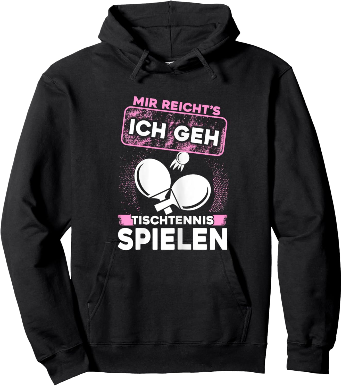 Damen Tischtennis Tischtennisschläger Tischtennisball Frauen Hoodie - Hoodie | Black