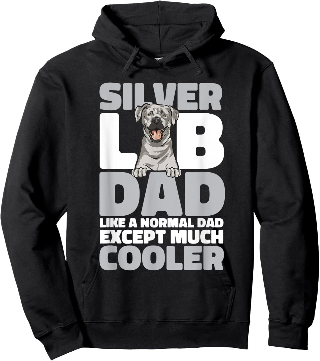 Silver Labrador Retriever Silver Lab Dad Hoodie - Hoodie | Black