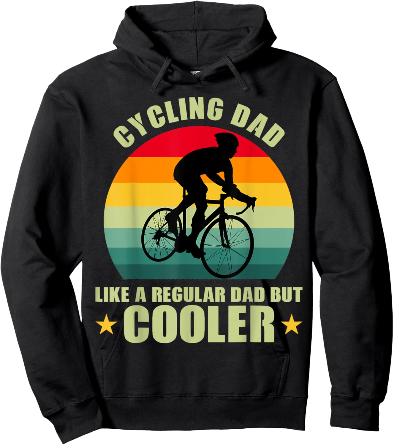 Funny Cycling Dad Design Dad Bike Race Rider Cyclist Hoodie - Hoodie | Black