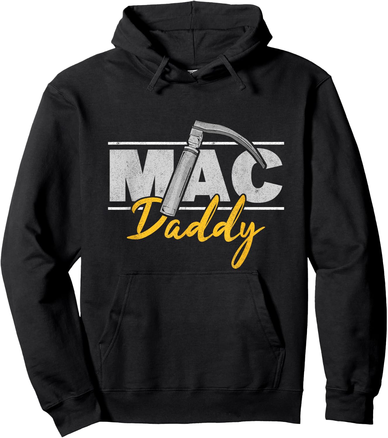Mac Daddy Funny Anesthetist Fathers Day Gift Laryngoscope Hoodie - Hoodie | Black