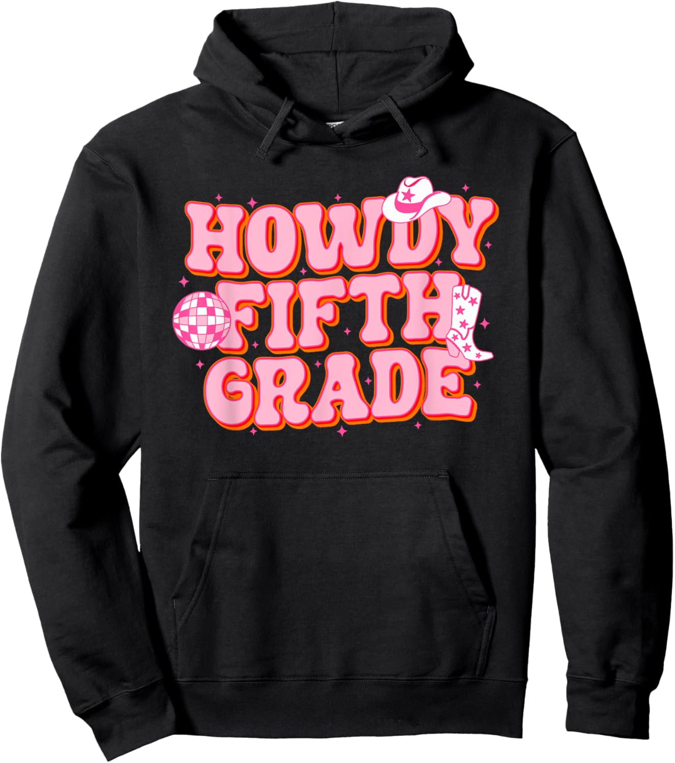 Howdy Fifth Grade Cowgirl Teacher 5th Grade Back To School Hoodie - Hoodie | Black