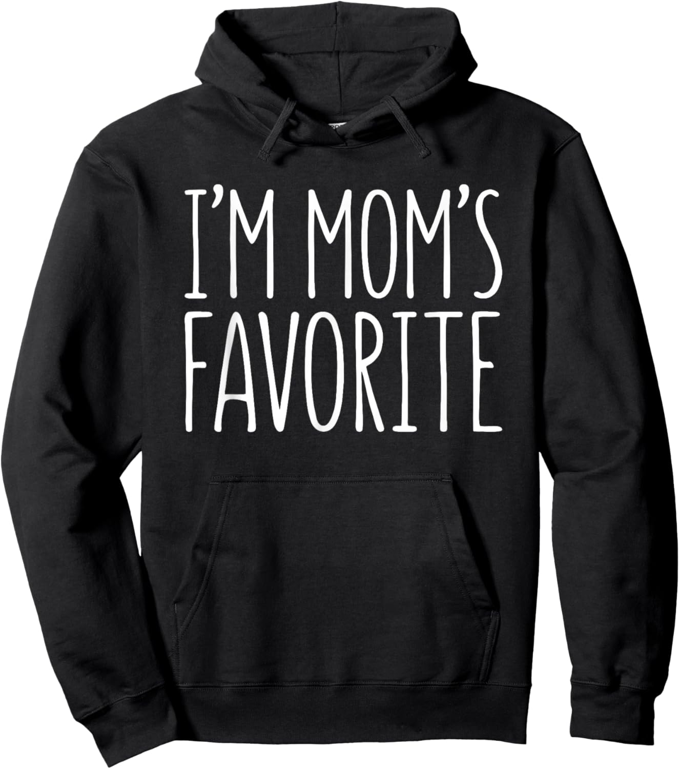 I'm Mom's Favorite Shirt Son Daughter Boy Girl Favorite Kid Hoodie - Hoodie | Black