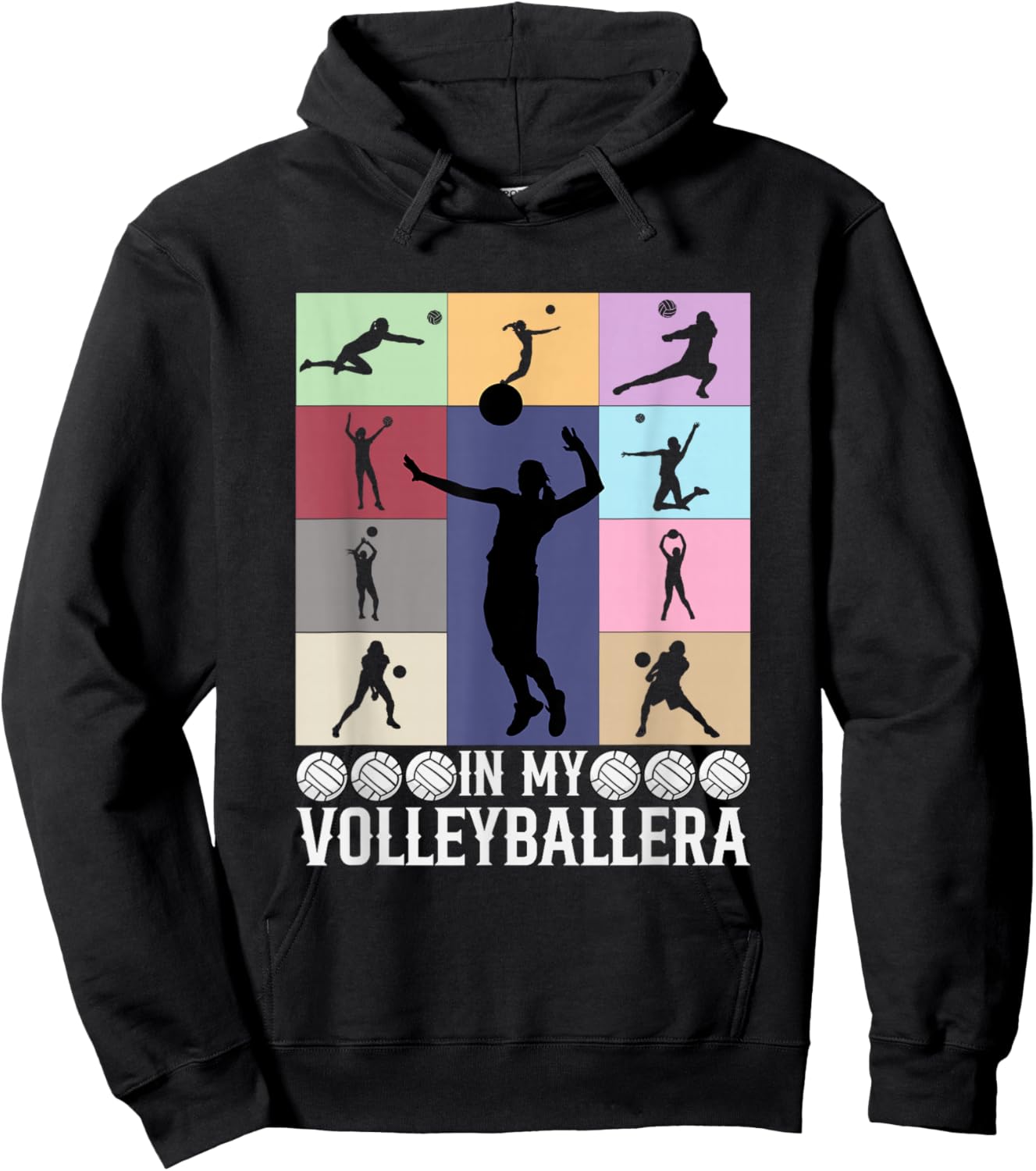 In My Volleyball Era Shirt Vintage Volleyball Sport Game Day Hoodie - Hoodie | Black