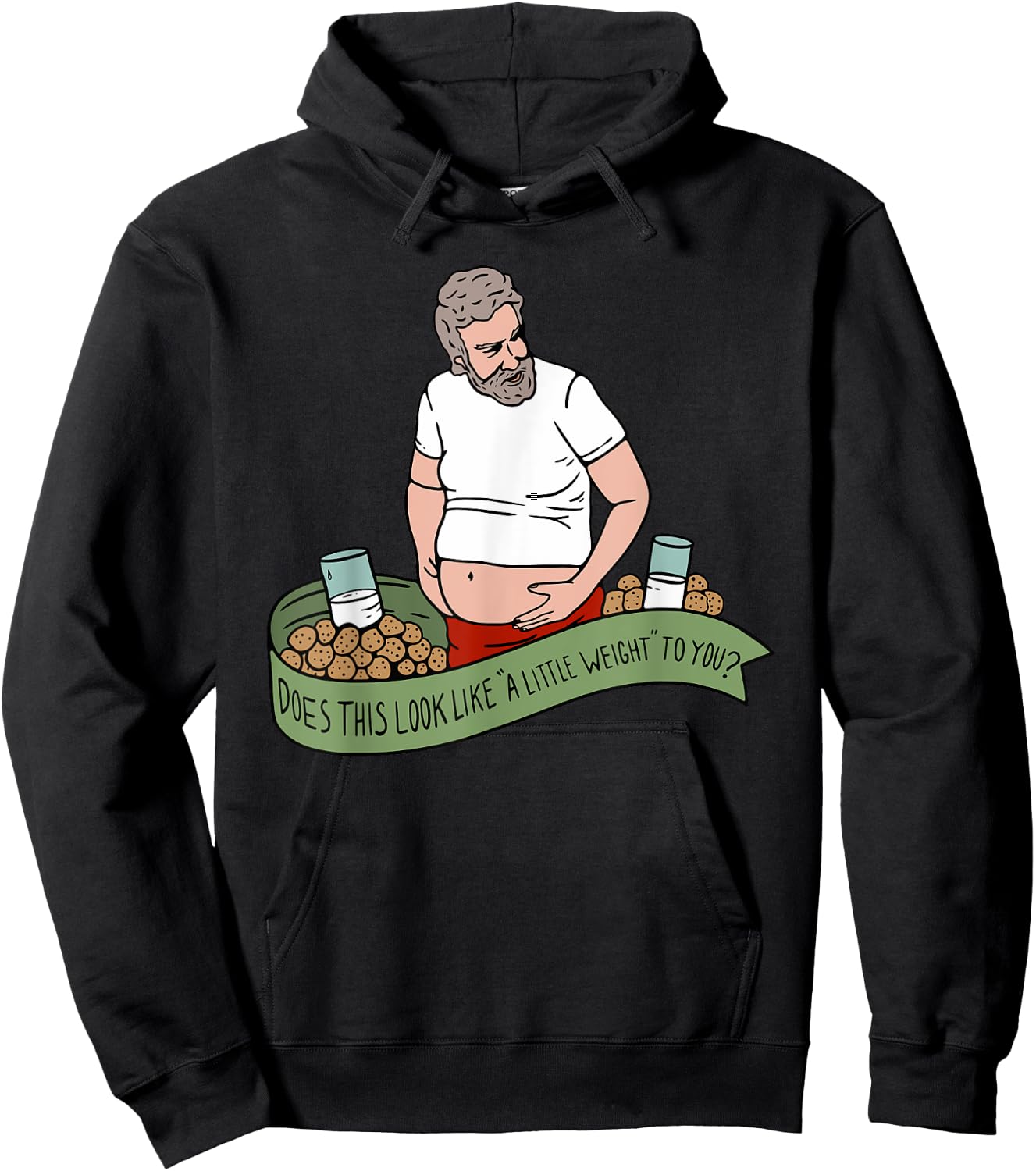 The Santa Clause “A Little Weight” Funny Design Hoodie - Hoodie | Black