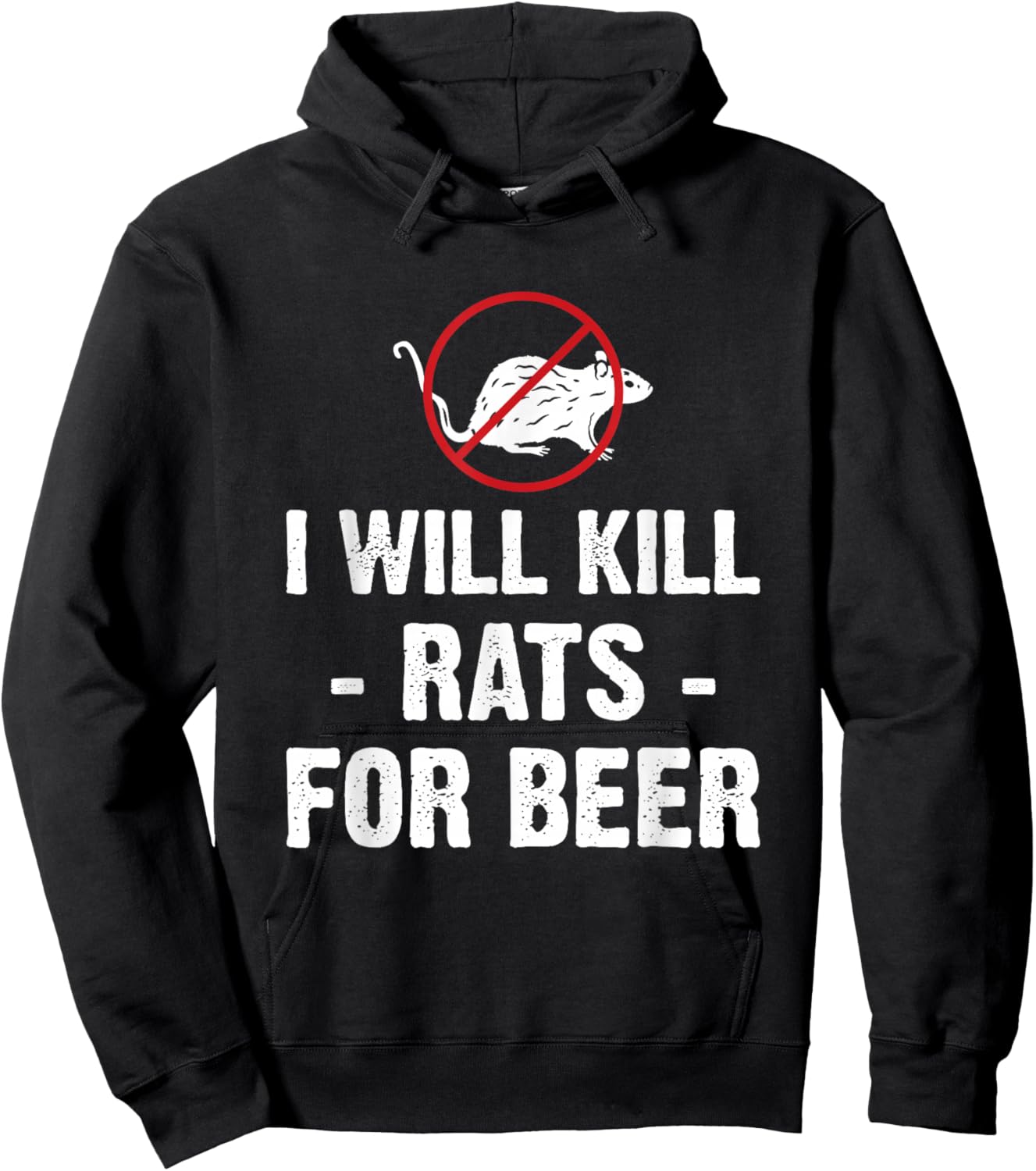 I Will Kill Rats for Beer Exterminator Hoodie - Hoodie | Black