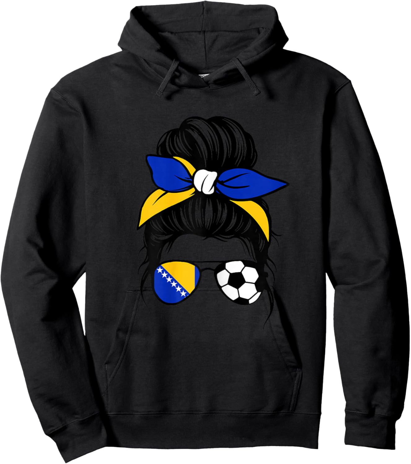 Bosnische Flagge Frauen Stolze Bosnien Fans Girls Hoodie - Hoodie | Black
