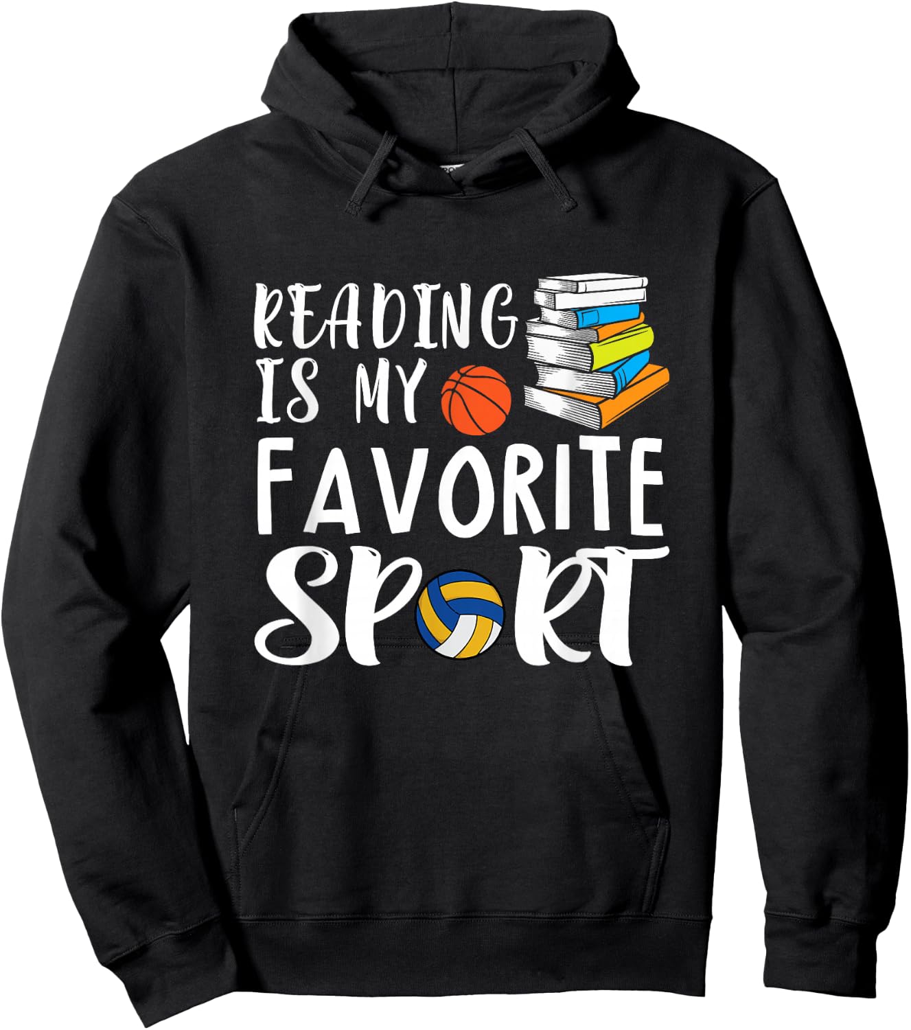 Reading Is My Favorite Sport Design for Reading Lover Hoodie - Hoodie | Black