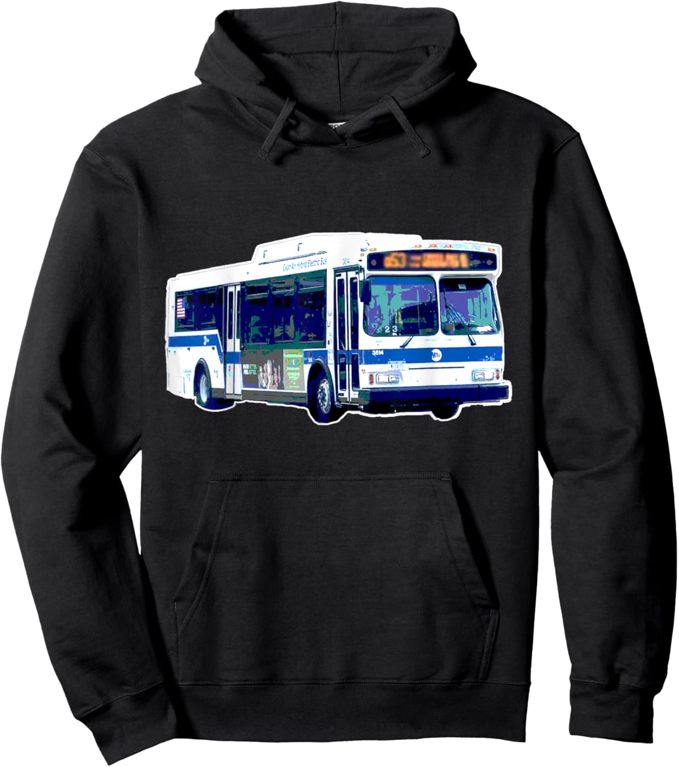 Empire State NY Co Funky Retro NYC MTA Bus Transit Driver New York City Hoodie - Hoodie | Black