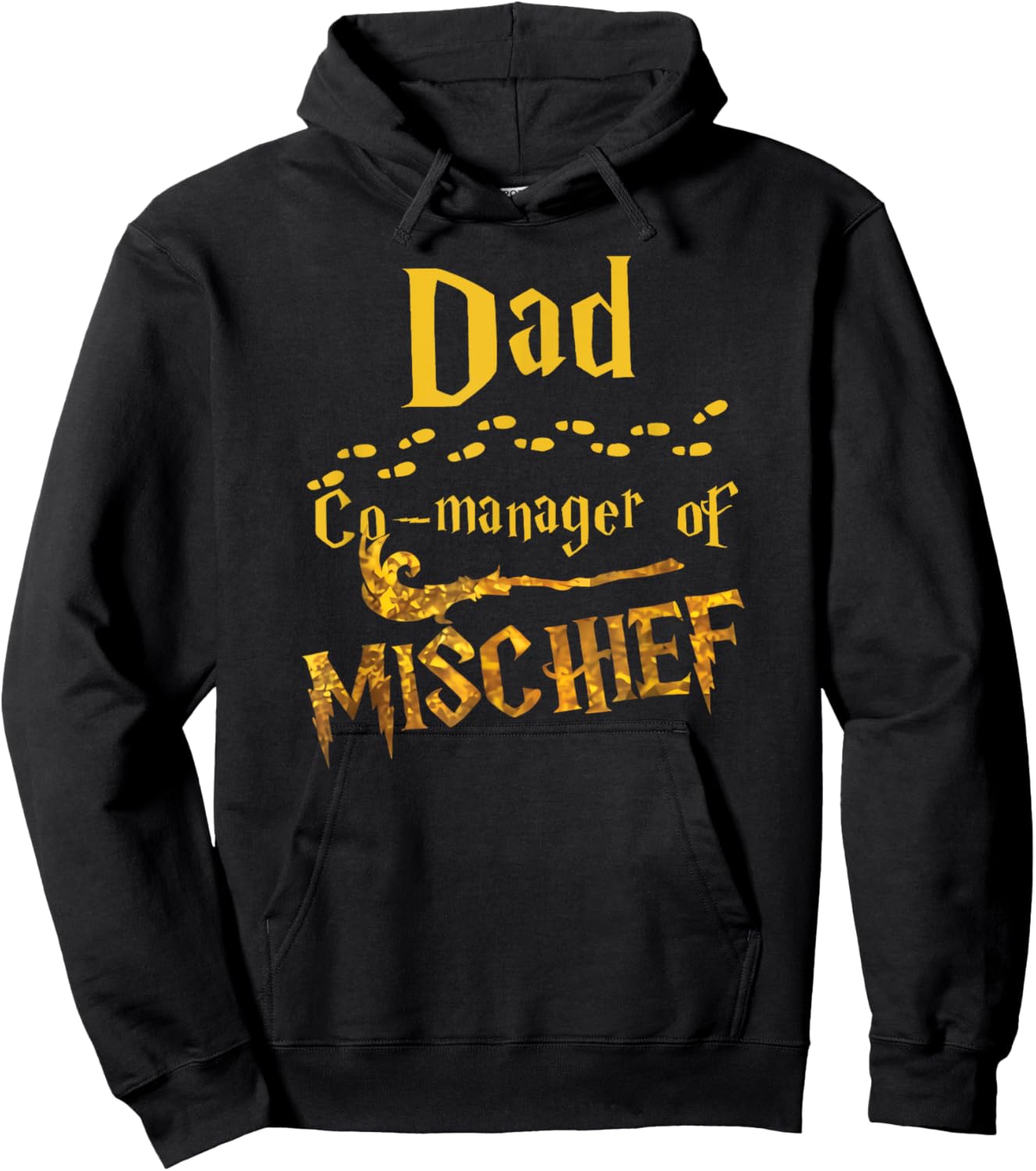 Magical Dad Manager of Mischief Birthday Family Matching Hoodie - Hoodie | Black