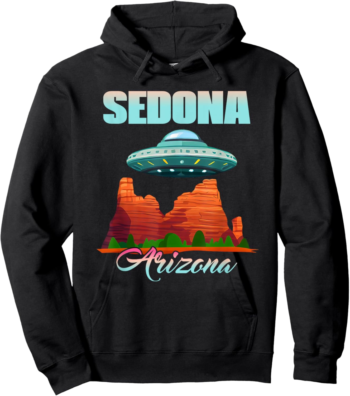 Mystical Sedona UFO in Sedona Arizona Hoodie - Hoodie | Black