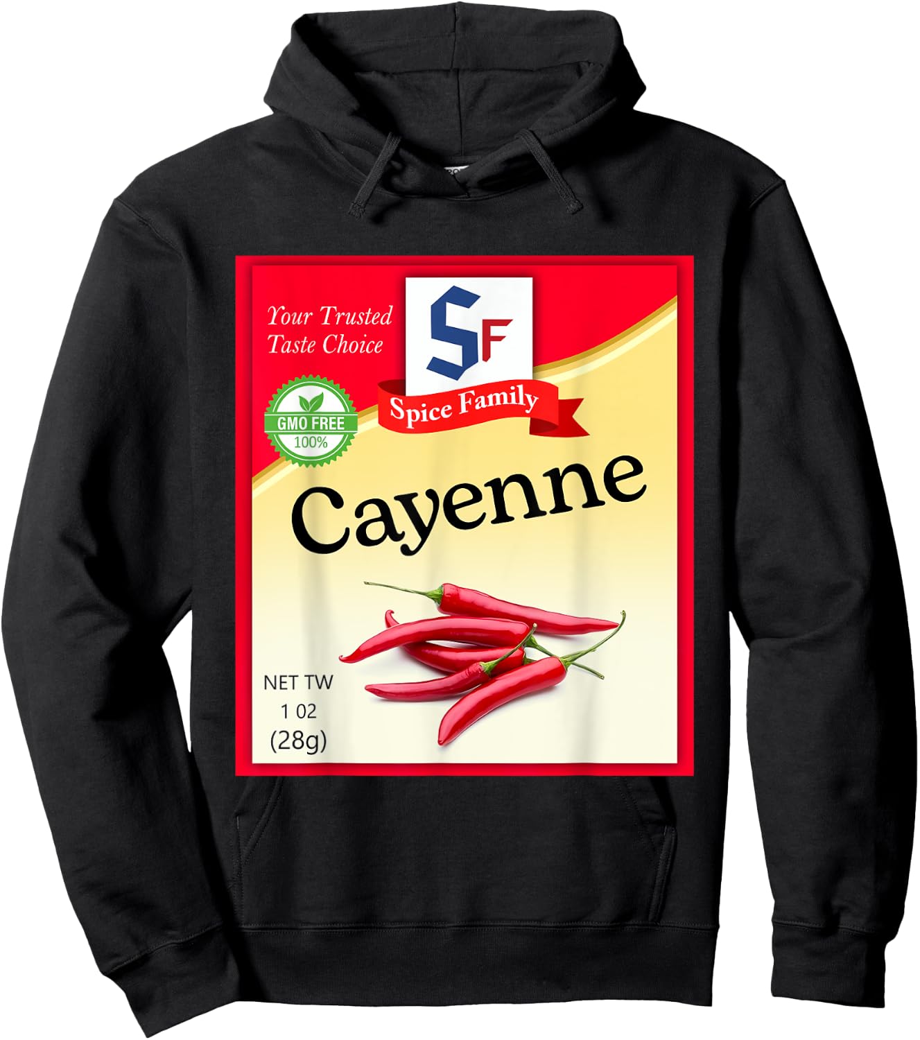 Pepper Cayenne Condiment Costume Holiday Spice Costumes Hoodie - Hoodie | Black