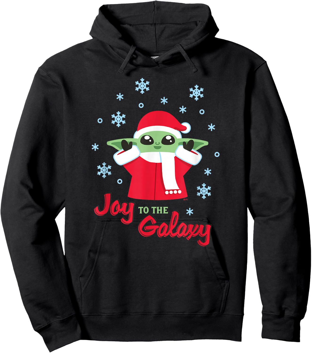 Star Wars The Mandalorian Grogu Joy to the Galaxy Holiday Hoodie - Hoodie | Black