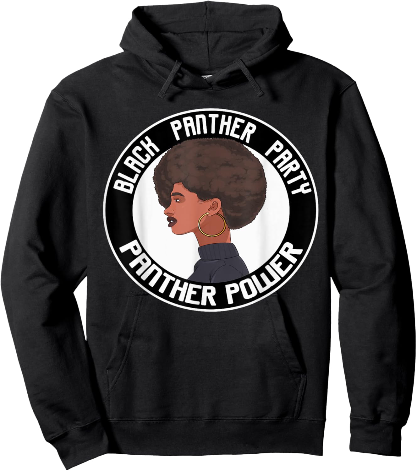Black History Panther Party Power Logo Afro Hair 1966 Hoodie - Hoodie | Black