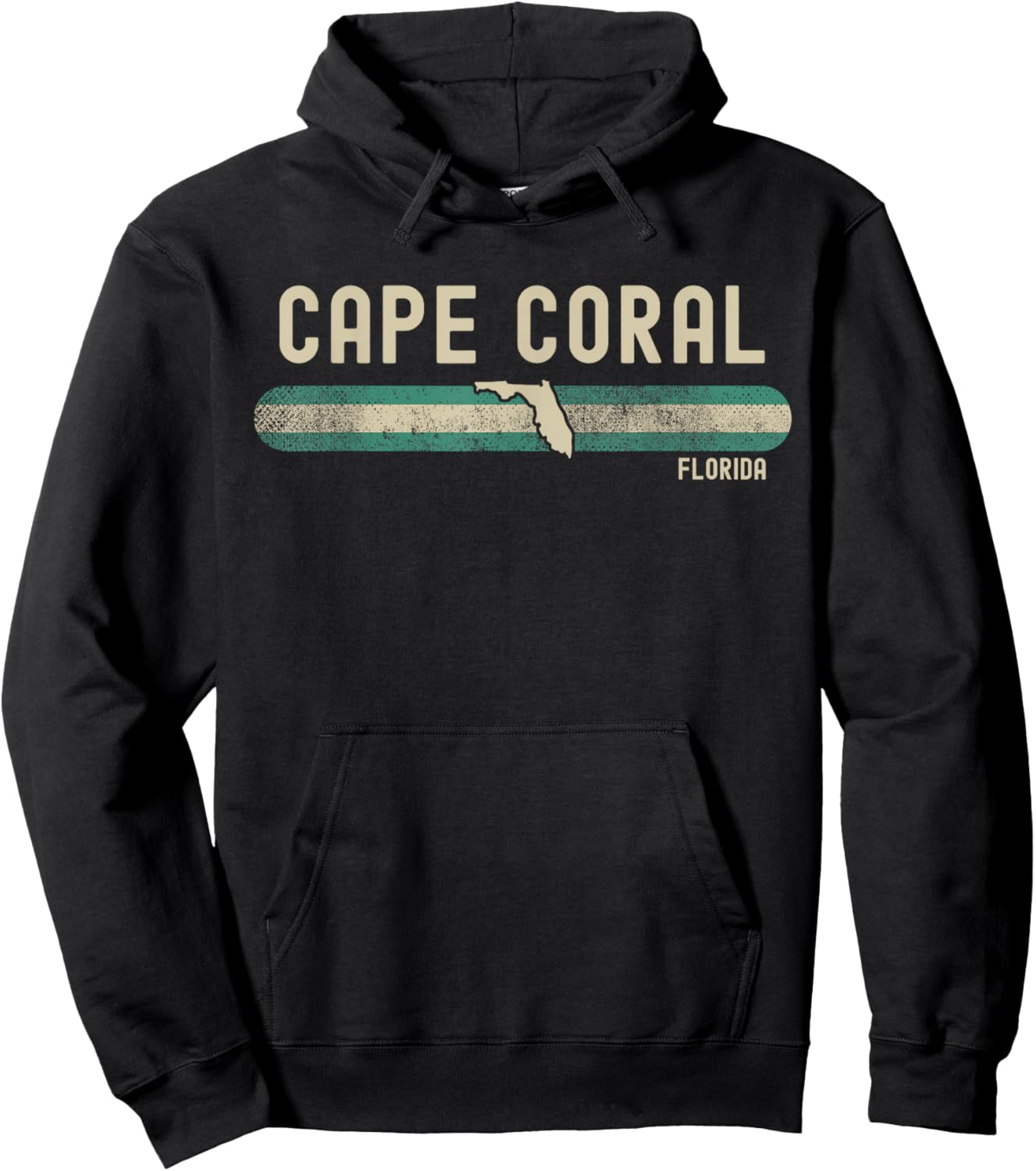 Cape Coral FL | Florida | Travel & 80s Style Hoodie - Hoodie | Black