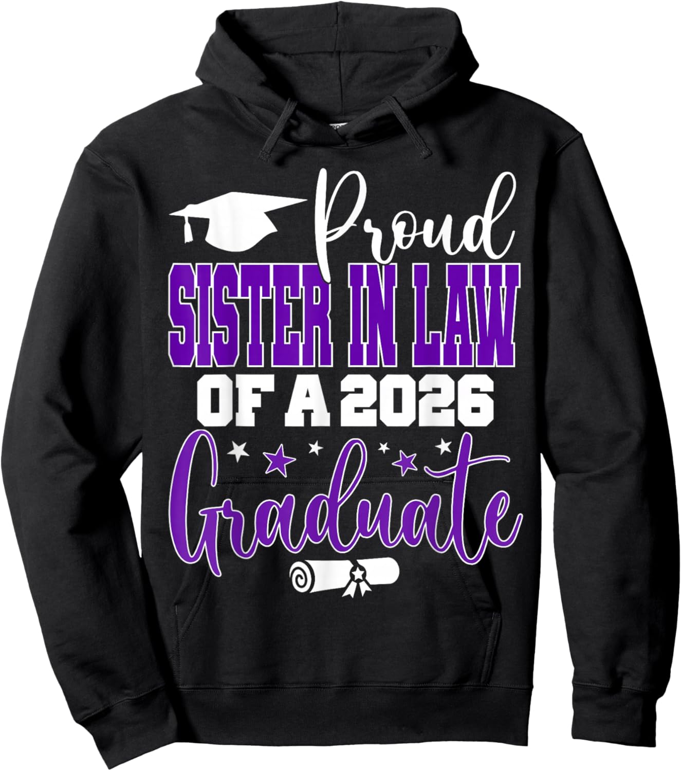 Senior 2026 Proud Sister-in-Law of A Class of 2026 Graduate Hoodie - Hoodie | Black