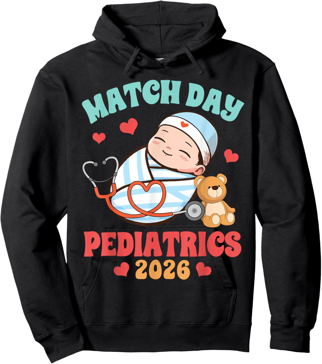 Pediatric Medical Graduation Match Day Pediatrics 2026 Hoodie - Hoodie | Black