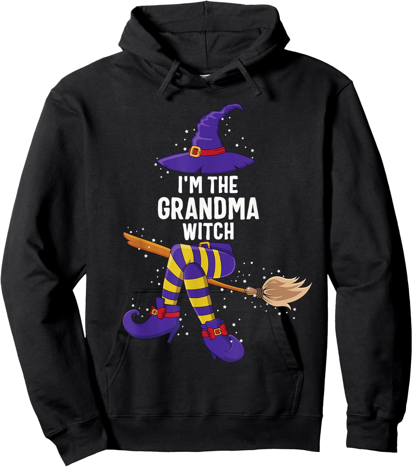 Im the Grandma Witch Shirt Halloween Matching Group Costume Hoodie - Hoodie | Black