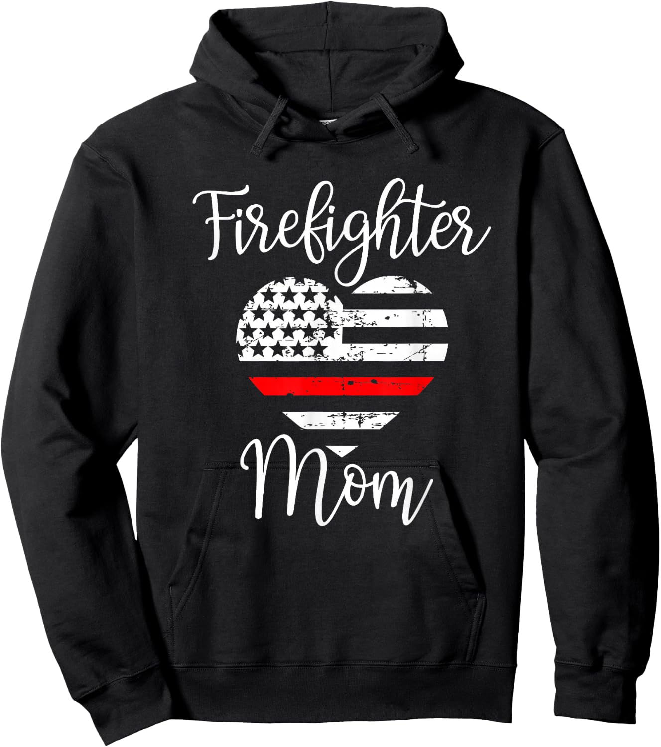 Firefighter Mom Son Firefighter Family Support Gift Hoodie - Hoodie | Black