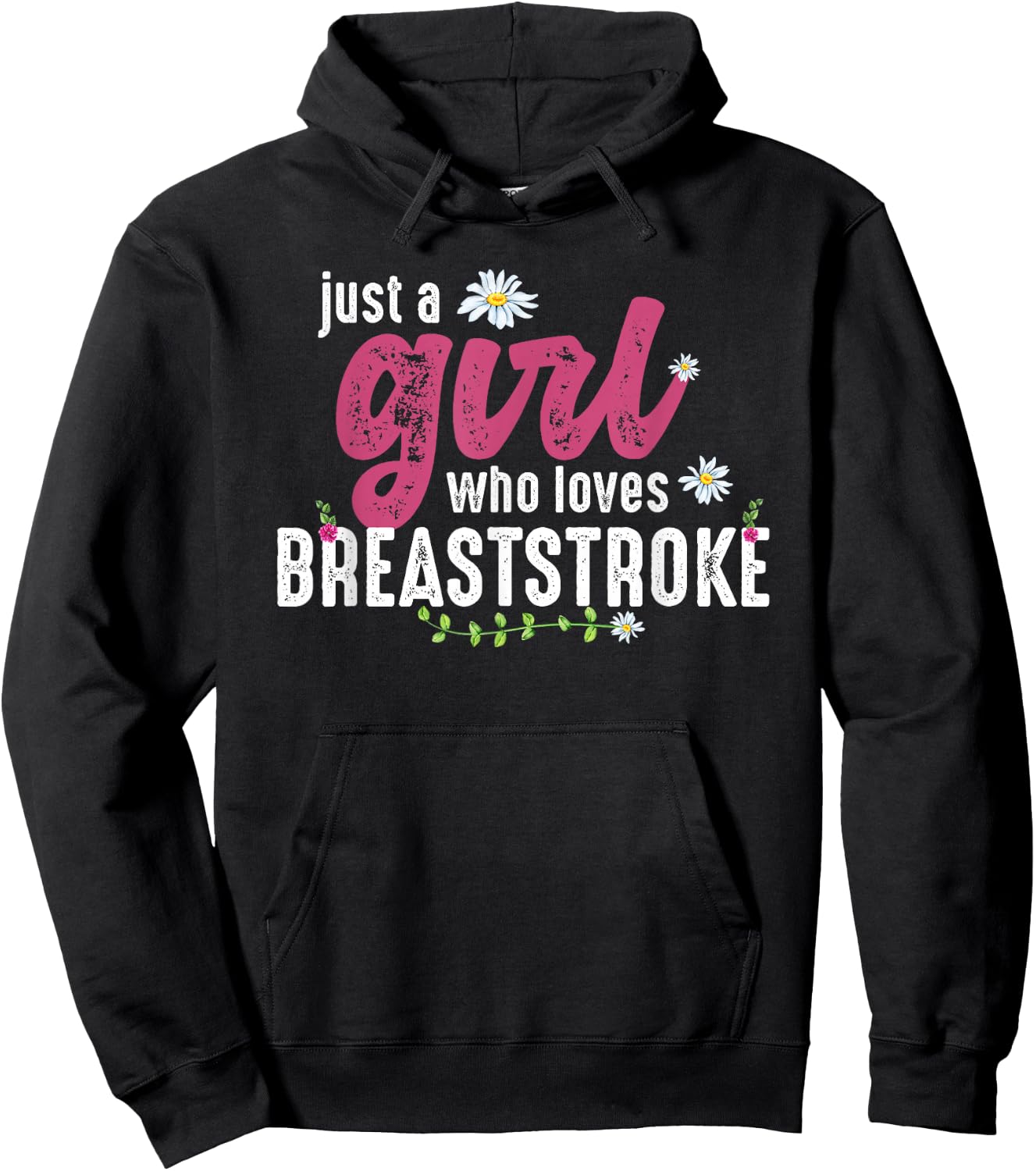 Just A Girl Who Loves Breaststroke - Breaststroke Swimmer Hoodie - Hoodie | Black