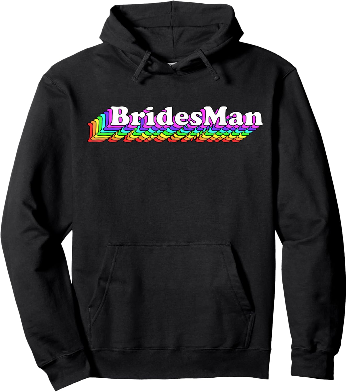 Bridesman Bachelorette Party Proposal Gay Wedding Bridesmaid Hoodie - Hoodie | Black