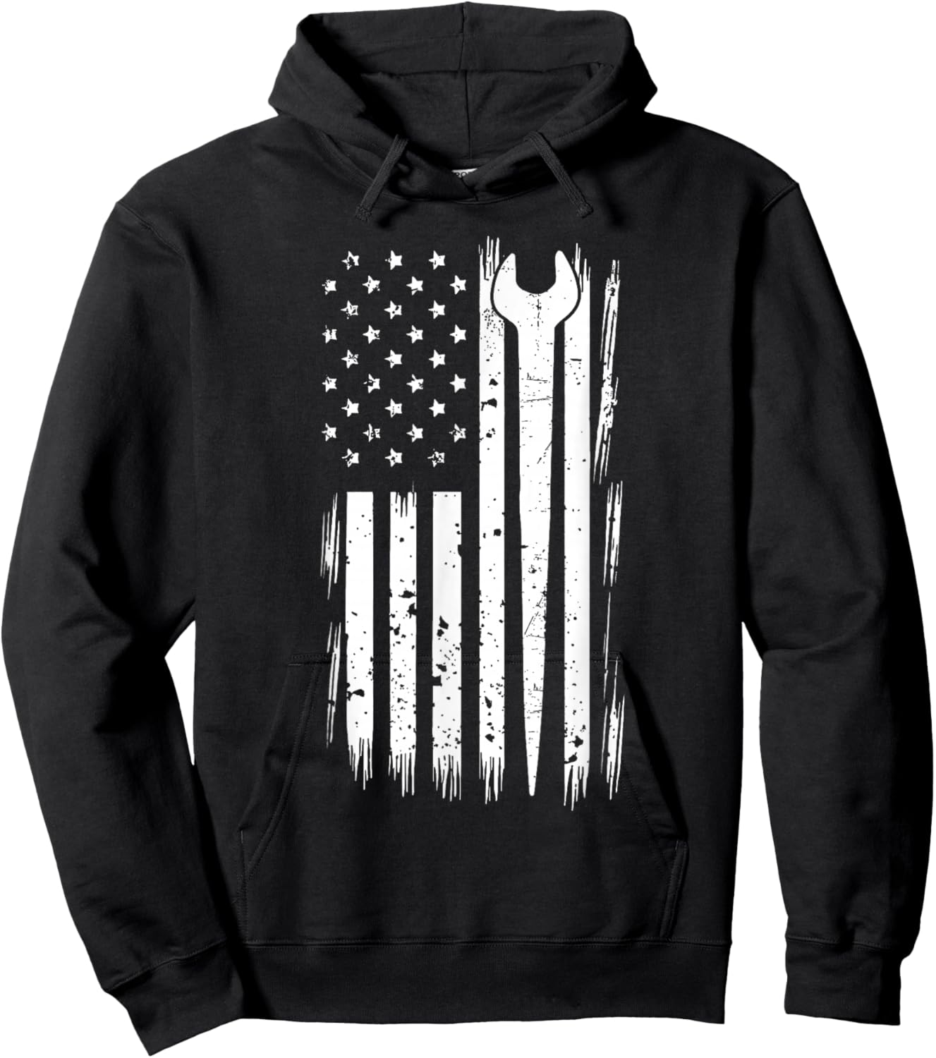 Ironworker - USA Flag Ironworking Worker Rodbuster Hoodie - Hoodie | Black