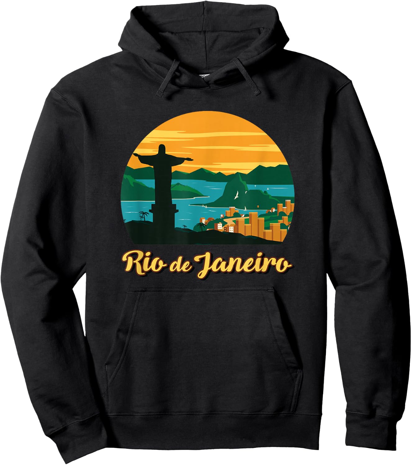 Rio De Janeiro Brazil Beach Surf Ocean Brazilian Island Bay Hoodie - Hoodie | Black