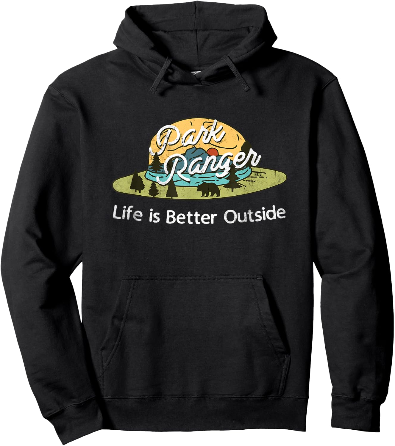 Park Ranger Shirt Supply Men's Classic Fit Black Hoodie - Hoodie | Black