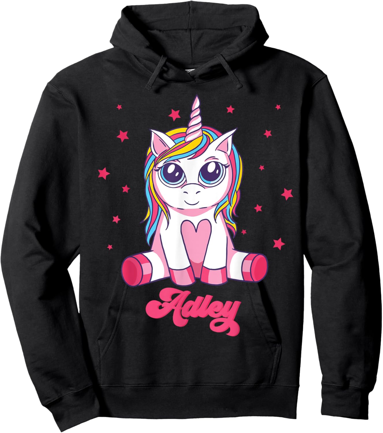 Adley Merch Unicorn Design Hoodie - Hoodie | Black