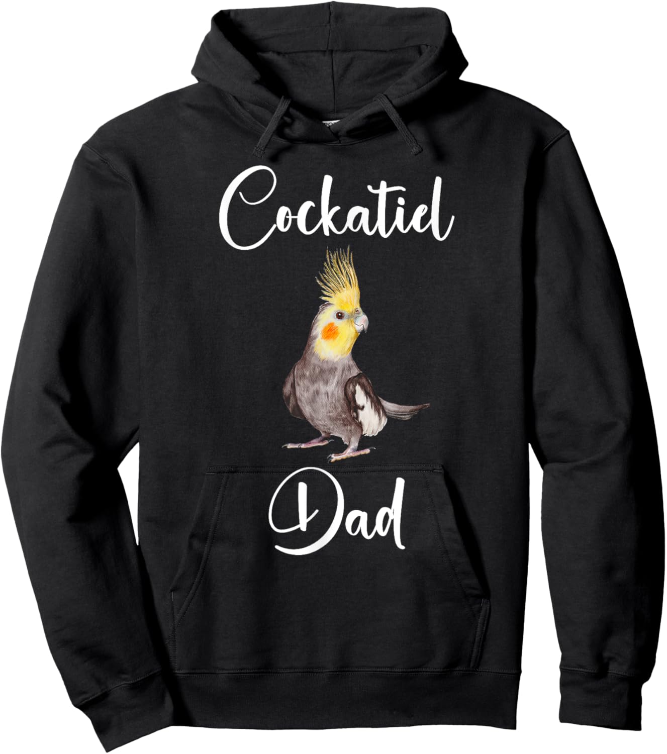 Funny Cockatiel Dad Shirt Humor Pet Cockatiel Owner Hoodie - Hoodie | Black