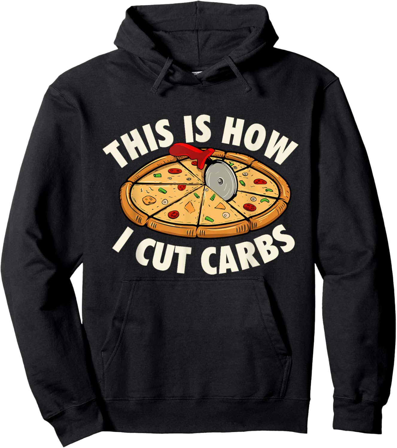 This Is How I Cut Carbs - Food Lover Pizza Baker Hoodie - Hoodie | Black