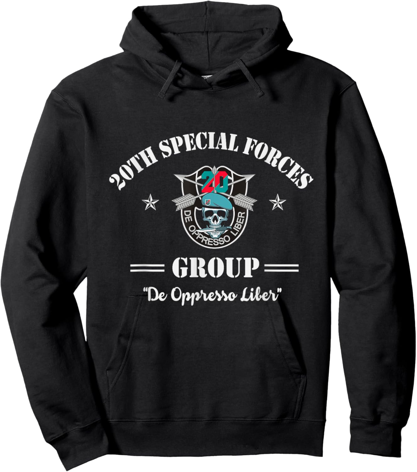 Proud 20th Special Forces Group Veteran 20th SFG 4th of July Women Men Hoodie - Hoodie | Black